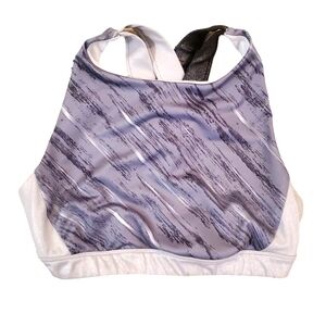 JoyLab Women's Silver Metallica High Neck‎ Sports Bra Medium